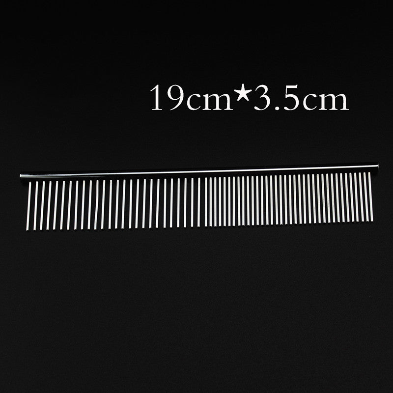 Stainless Steel Medium Trumpet Pet Comb Pet Comb