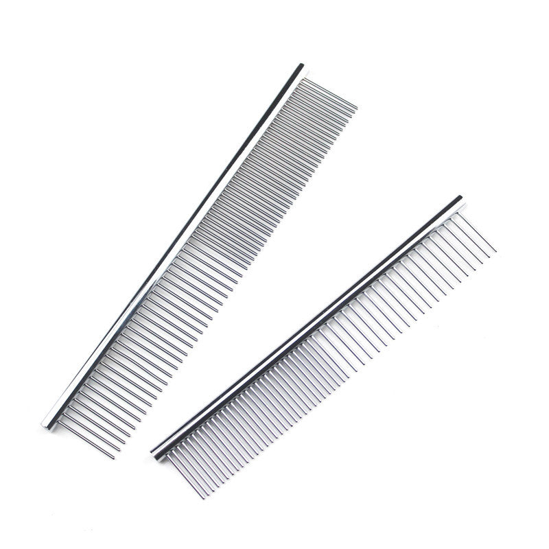 Stainless Steel Medium Trumpet Pet Comb Pet Comb