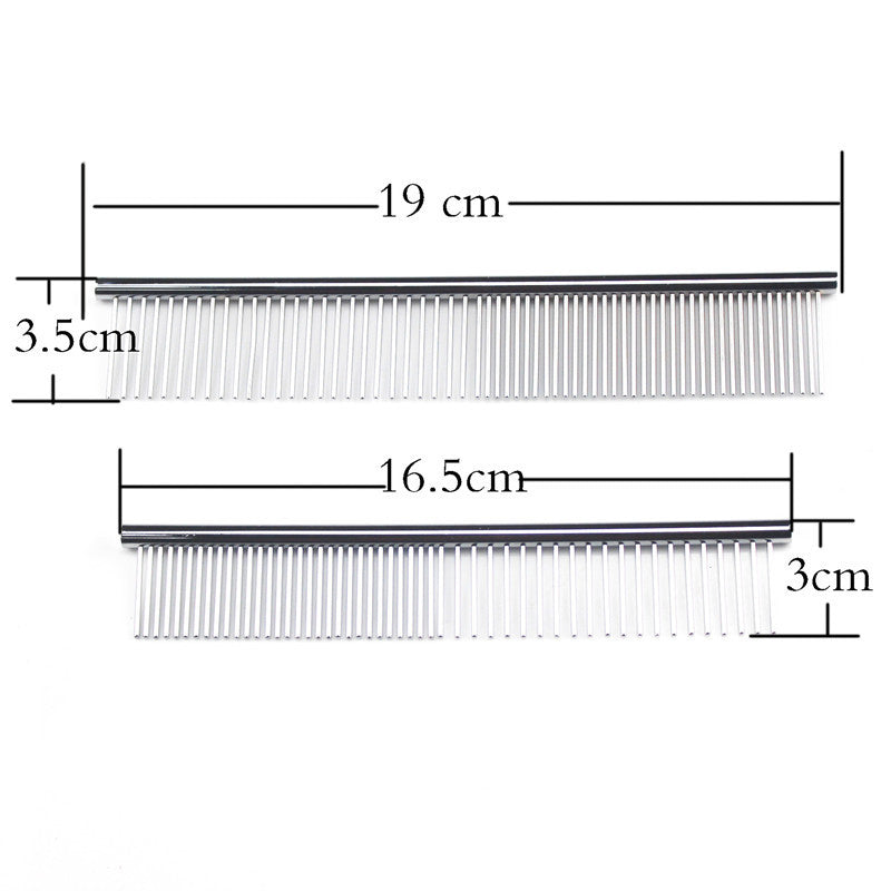 Stainless Steel Medium Trumpet Pet Comb Pet Comb