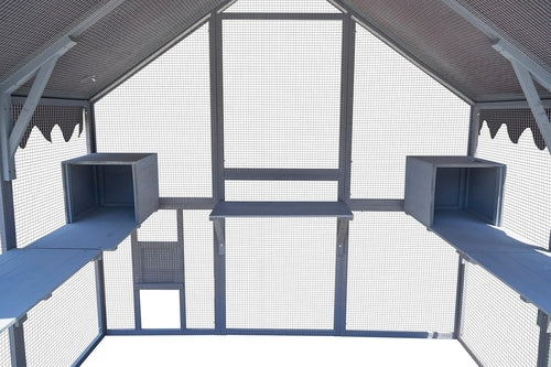 Outdoor Cat House Cat Enclosures 110" Large Kitten Playpen with