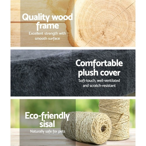 i.Pet Cat Tree 145cm Tower Scratching Post Scratcher Wood Condo House