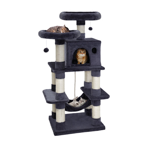 i.Pet Cat Tree 145cm Tower Scratching Post Scratcher Wood Condo House
