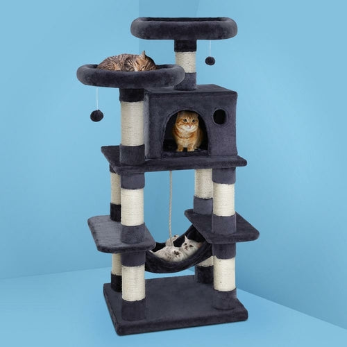 i.Pet Cat Tree 145cm Tower Scratching Post Scratcher Wood Condo House