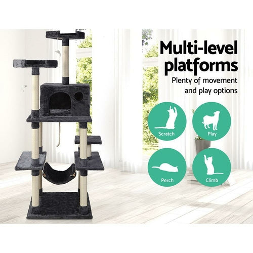 i.Pet Cat Tree 184cm Tower Scratching Post Scratcher Wood Trees Condo