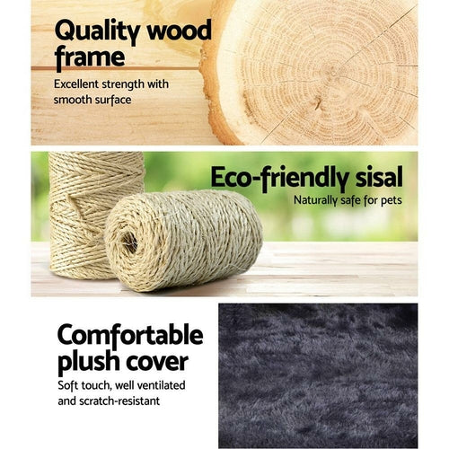 i.Pet Cat Tree 184cm Tower Scratching Post Scratcher Wood Trees Condo