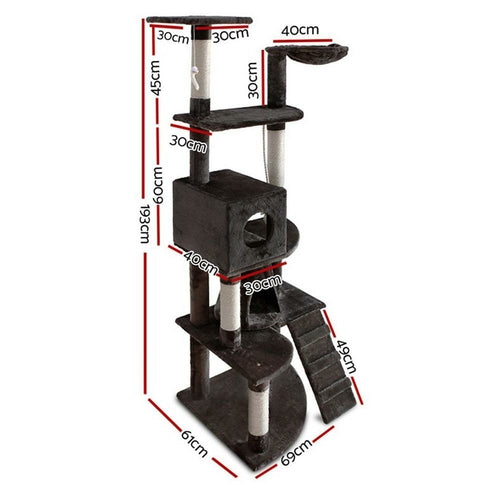 i.Pet Cat Tree 193cm Tower Scratching Post Scratcher Condo House Trees