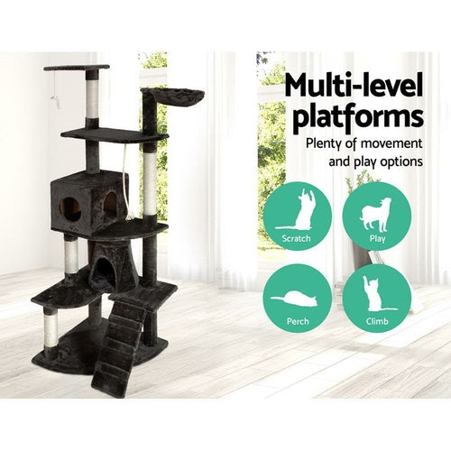 i.Pet Cat Tree 193cm Tower Scratching Post Scratcher Condo House Trees
