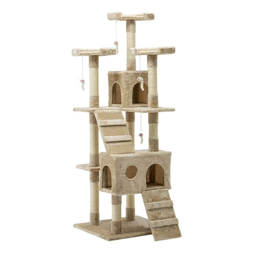 i.Pet Cat Tree 180cm Tower Scratching Post Scratcher Wood Condo House