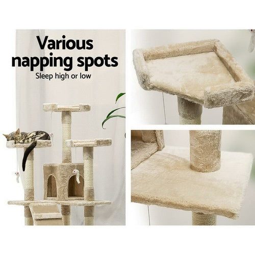 i.Pet Cat Tree 180cm Tower Scratching Post Scratcher Wood Condo House
