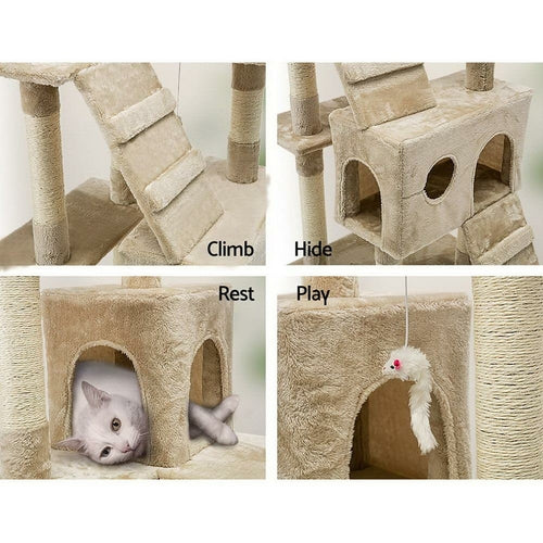 i.Pet Cat Tree 180cm Tower Scratching Post Scratcher Wood Condo House