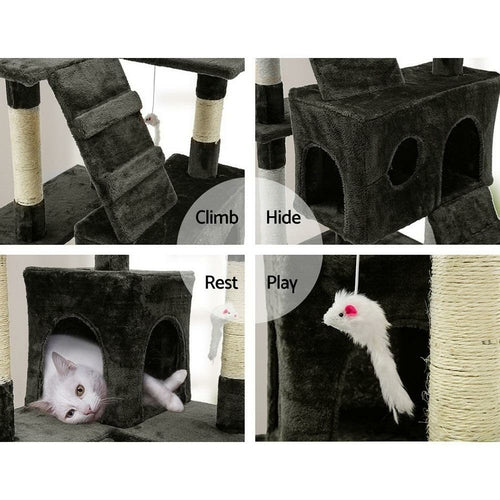 i.Pet Cat Tree 180cm Tower Scratching Post Scratcher Wood Condo House