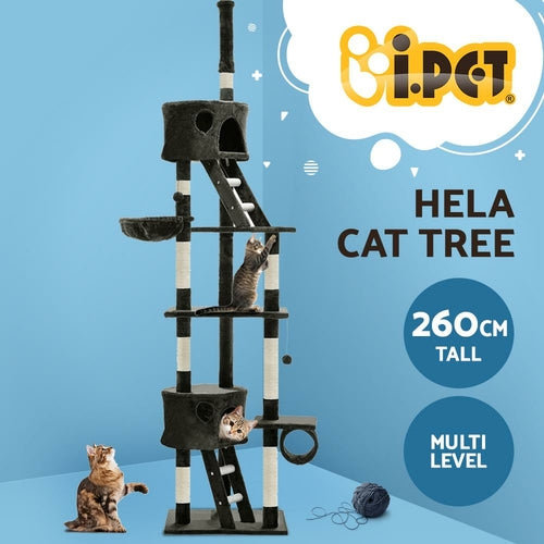i.Pet Cat Tree 260cm Tower Scratching Post Scratcher Condo House Trees