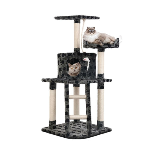 i.Pet Cat Tree 120cm Tower Scratching Post Scratcher Trees Bed Wood