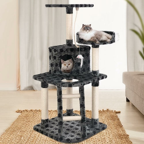 i.Pet Cat Tree 120cm Tower Scratching Post Scratcher Trees Bed Wood