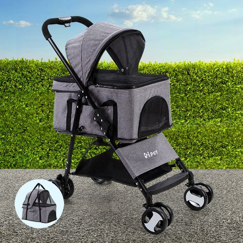 i.Pet Pet Stroller Dog Pram Cat Carrier Travel Large Pushchair