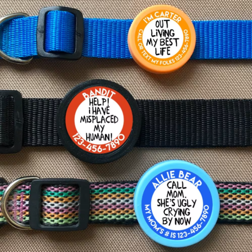 Custom Text Funny Twist-On Tag- Silent, Ringless tag