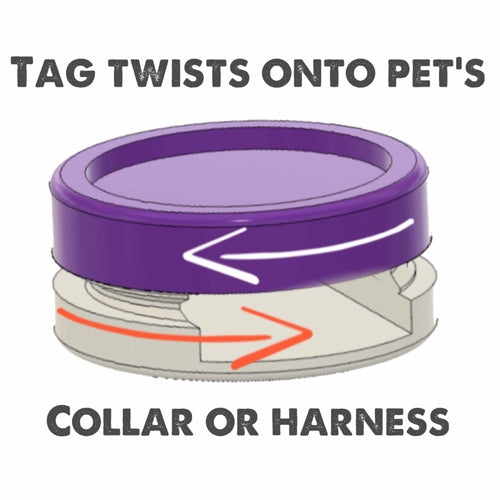 Custom Text Funny Twist-On Tag- Silent, Ringless tag